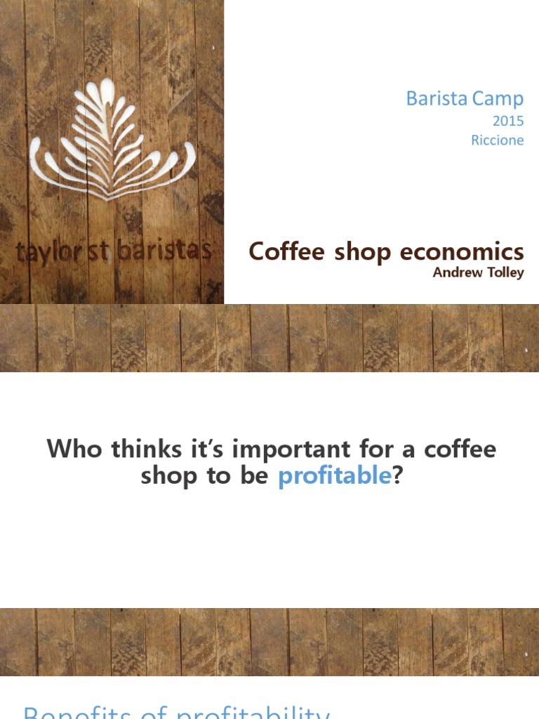 Barista Camp Coffee Shop Economics Pdf Labour Economics Revenue