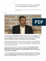 Marcos Peña Sobre Las Elecciones Más Que Una Batalla Por El Bolsillo Va A Ser Una Batalla Por El Alma