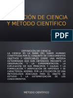 Definición de Ciencia y Método Científico