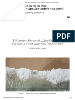 El cambio personal_ Qué es, cómo funciona y resistencia - Celia de la Hoz