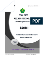 Soal Try Out PAI SD Tangsel