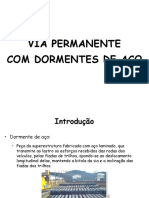 Via permanente ferroviária-dormentes de aço