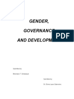 Gender, Governance and Development: Submitted by