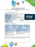 Activities guide and evaluation rubric - Phase 1 - Recognition of the course