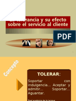 La Tolerancia en Servicio Al Cliente