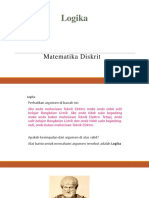 p  q)  (~p  ~q) adalah kontradiksiPenyelesaian:(p  q)  (~p  ~q)= {Hukum distributif}(p  ~p)  (p  ~q)  (q  ~p)  (q  ~q)  = {Hukum identitas}F  F  F  F= FK