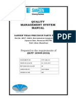 Quality Management System Manual: Prepared To The Requirements of