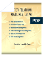 Materi Pelatihan Penulisan Ilmiah