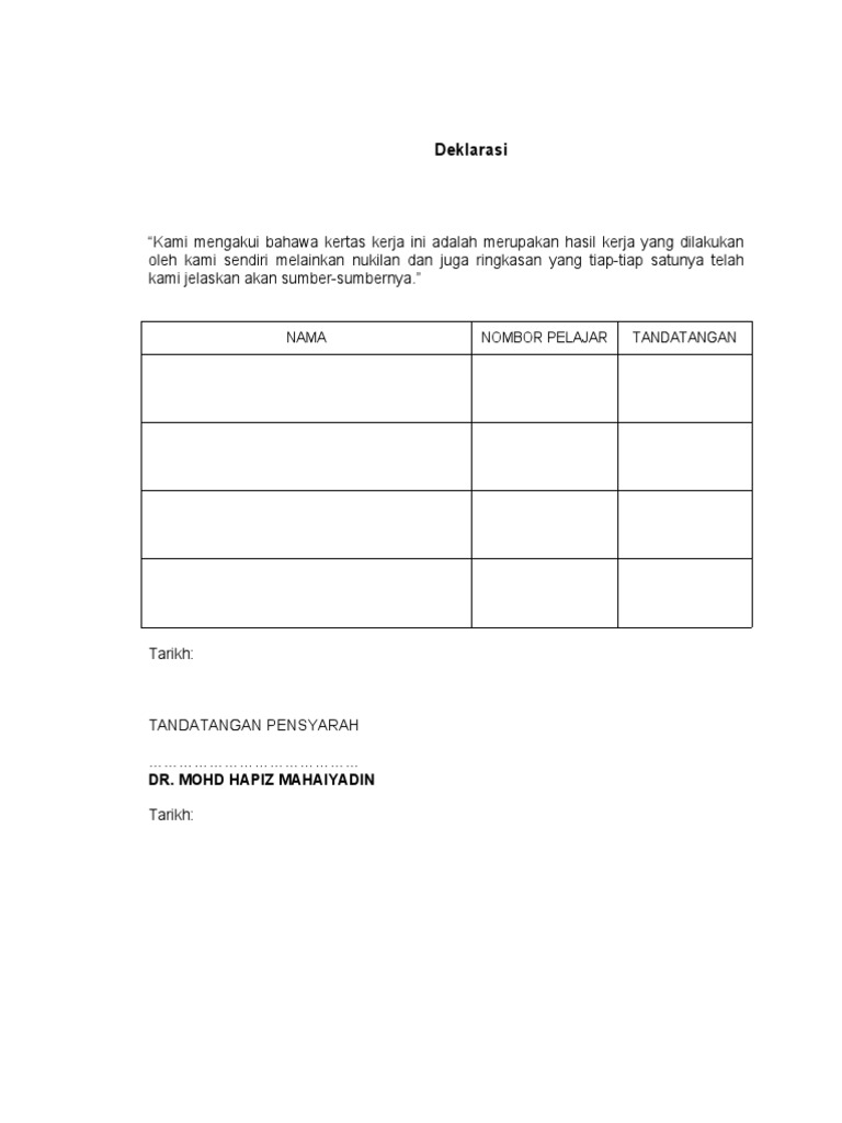 Deklarasi | PDF