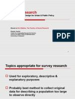 Survey Research: UAPP702: Research Design For Urban & Public Policy Class Notes