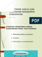 STRATEGI PENETAPAN HARGA BERDASARKAN NILAI DAN KOMPETISI