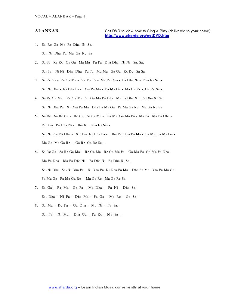 Vocal Alankar Pdf