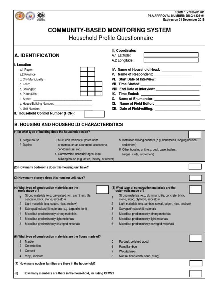 community-based-monitoring-system-household-profile-questionnaire