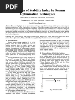 Evaluation of Stability Index by Swarm Optimization Techniques