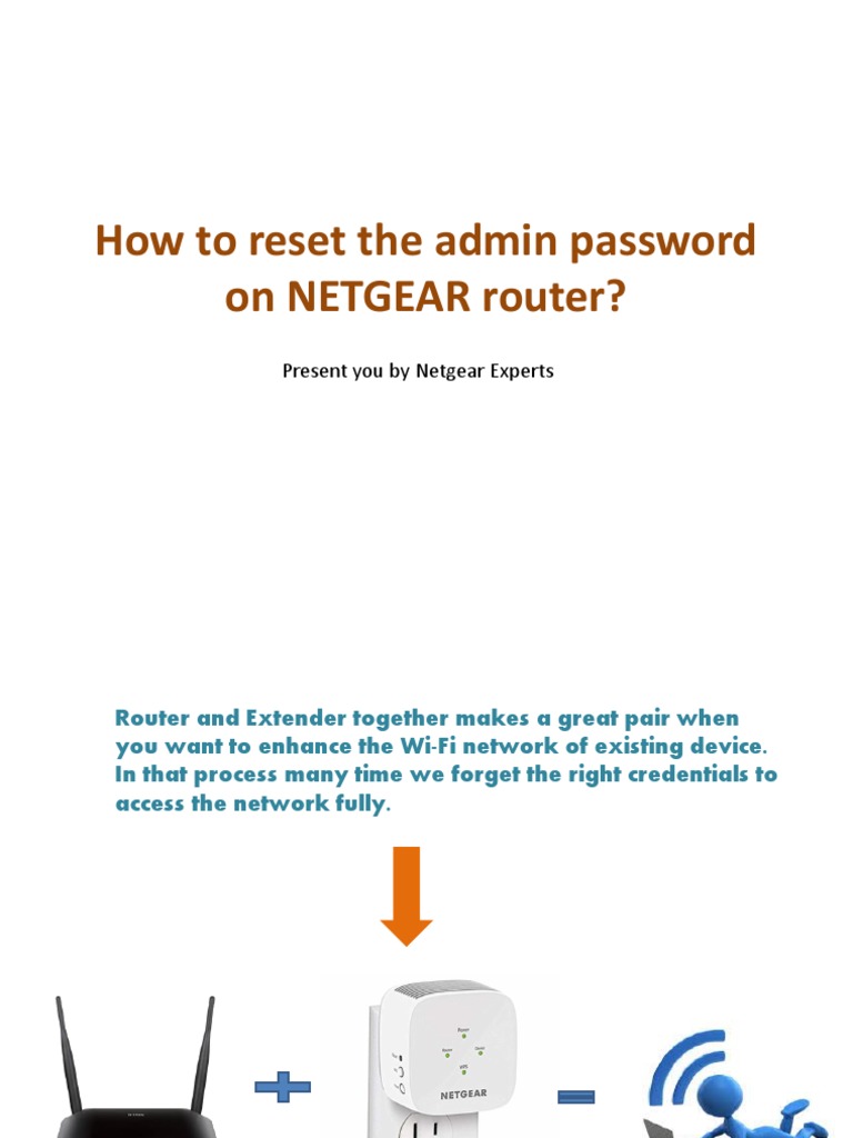 How To Reset The Admin Password On NETGEAR Router PDF