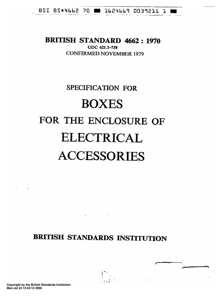 BS 4662 | PDF | Reference Works | Engineering