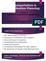 Transportation & Distribution Planning: Logistics Operations Integration