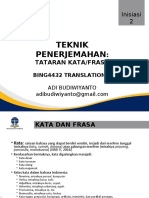 Translation 2 - Konsep Esensial Inisiasi 2 - Penerjemahan Kata Frasa