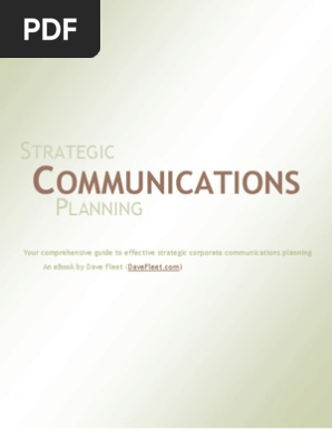 Strategic Communications Planning