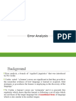 Error Analysis