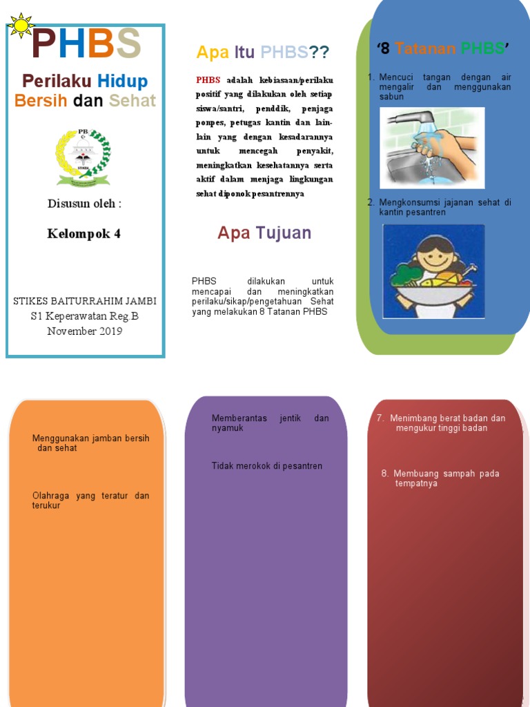 Leaflet PHBS untuk Pondok Pesantren | PDF | Kesehatan Holistik