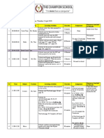 SCHEDULE Learning schedule for P3’S champions, Thursday, 9 April 2020