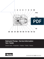 Hydraulic Pumps - Service Information T6C / T6Cm: Denison Vane - Flügelzellen - Palettes - Palette - Paletas