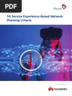 5G Service Experience-Based Network Planning Criteria: in Partnership With