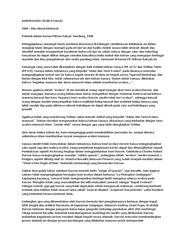 Kontroversi Evolusi Pdf