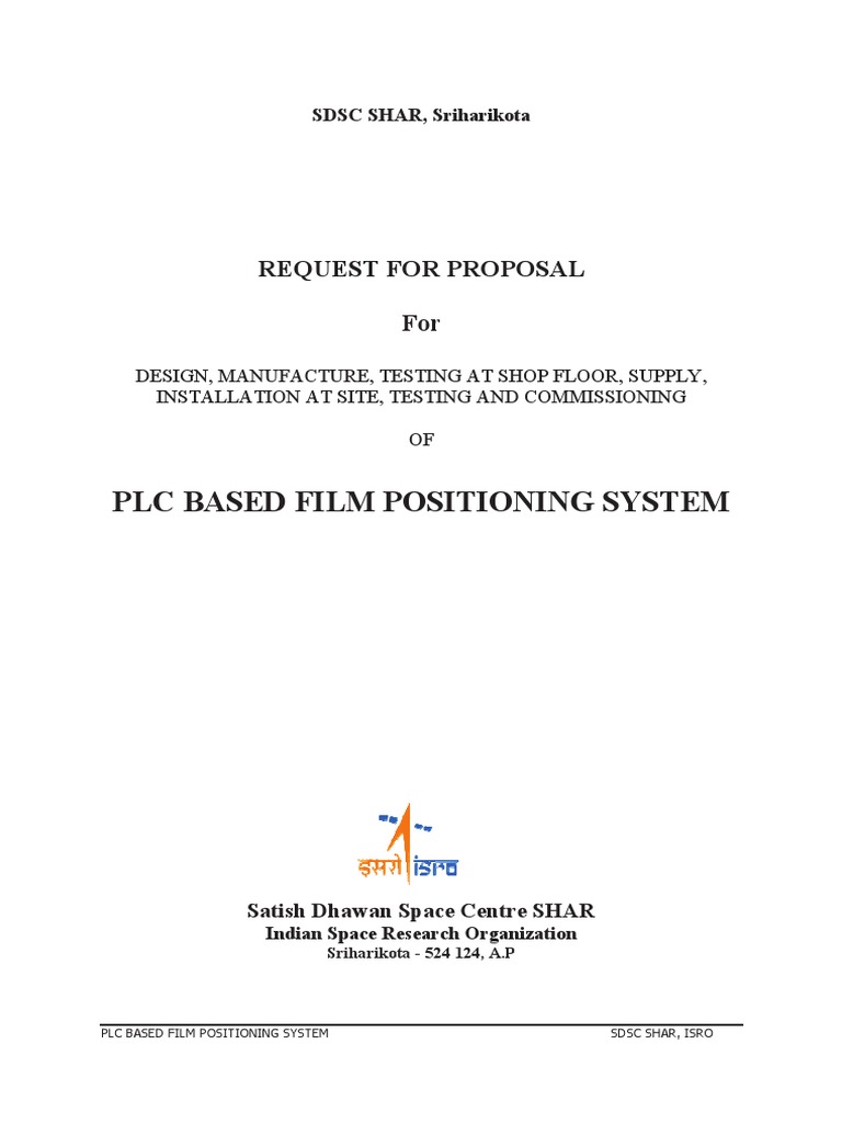 RFP for PLC Film Positioning System | PDF | Request For Proposal | Business