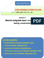 Natural Subgrade Layer Investigation and Testing