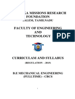 Mechanical Engineering - R2015 - Ug FT - Curriculum and Syllabus