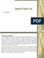 Import - Export Policy of India