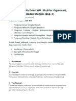 Mengenal Lebih Dekat NU: Struktur Organisasi, Lembaga Dan Badan Otonom (Bag. 3)