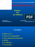Seminar On Air Pollution: Submitted To: Submitted by