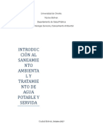 Introducción Al Saneamiento Ambiental y Tratamiento de Agua Potable y Servida