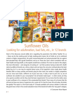 Sunflower Oils: Looking For Adulteration, Bad Fats, Etc., in 12 Brands