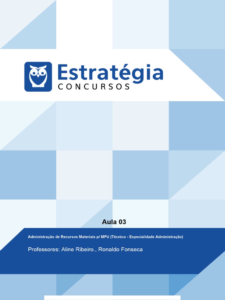 Aula 03 PDF | PDF | Embalagem e rotulagem | Armazém
