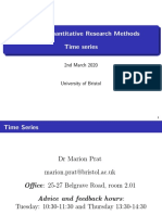 Applied Quantitative Research Methods Time Series: 2nd March 2020