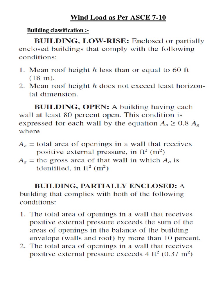 ASCE 7-10 Wind Load Calculations | PDF | Windward And Leeward | Wind Speed
