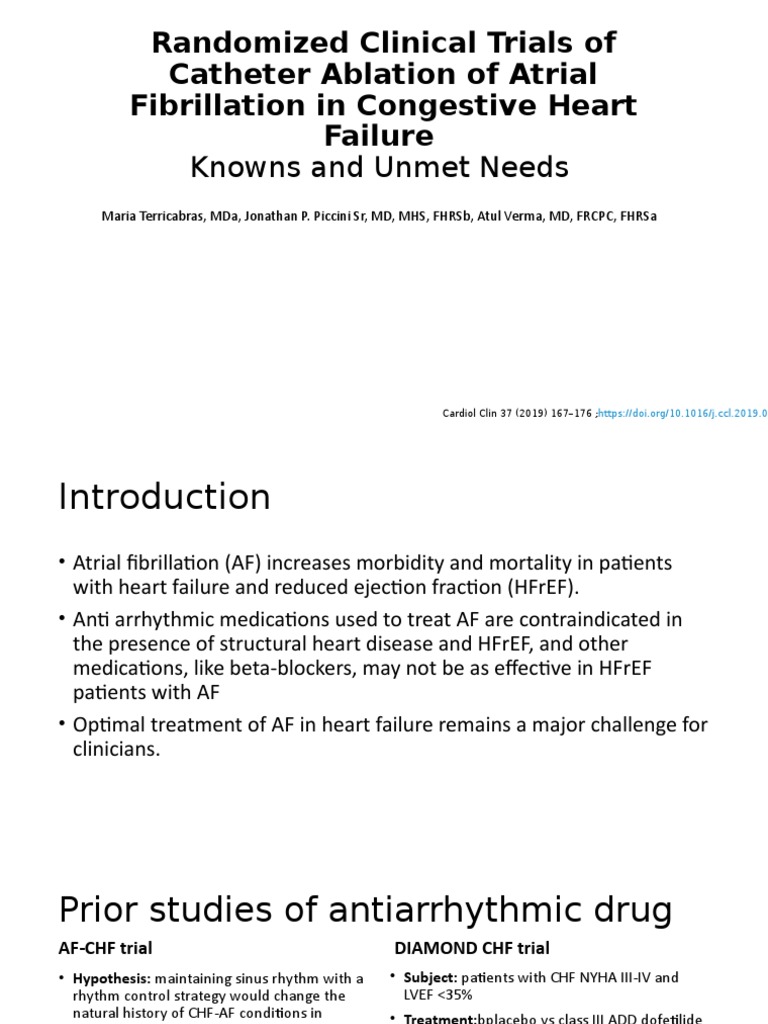 Catheter Ablation for AF in Heart Failure | PDF | Heart Failure ...