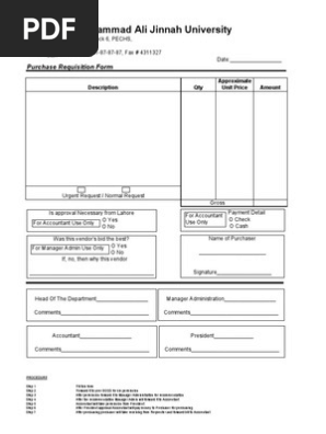 Requisition Form