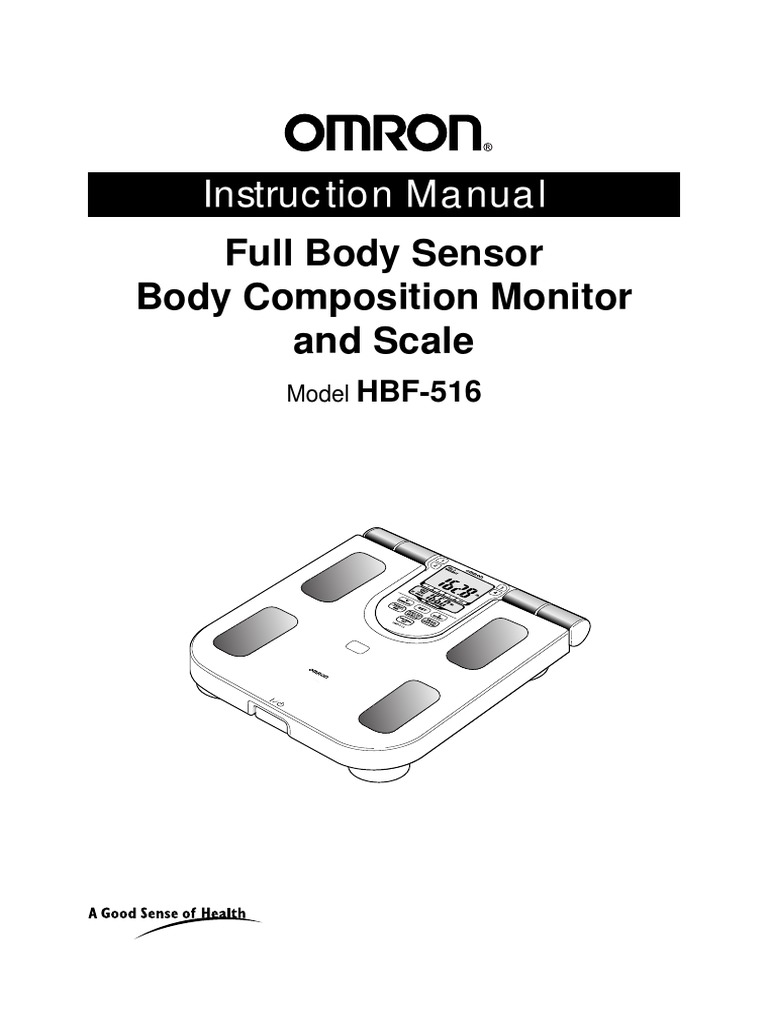 Instruction Manual Full Body Sensor Body Composition Monitor and Scale PDF Body Mass Index