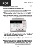 Before You Use Your Power Supply!: Bioen317 - Lab # 1 - SPR 2019