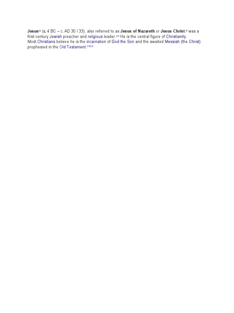 Jesus | PDF | Social Science | Religion & Spirituality