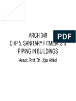 ARCH 348 CHP 5. Sanitary Fitments & Piping in Buildings: Assoc. Prof. Dr. Uğur Atikol
