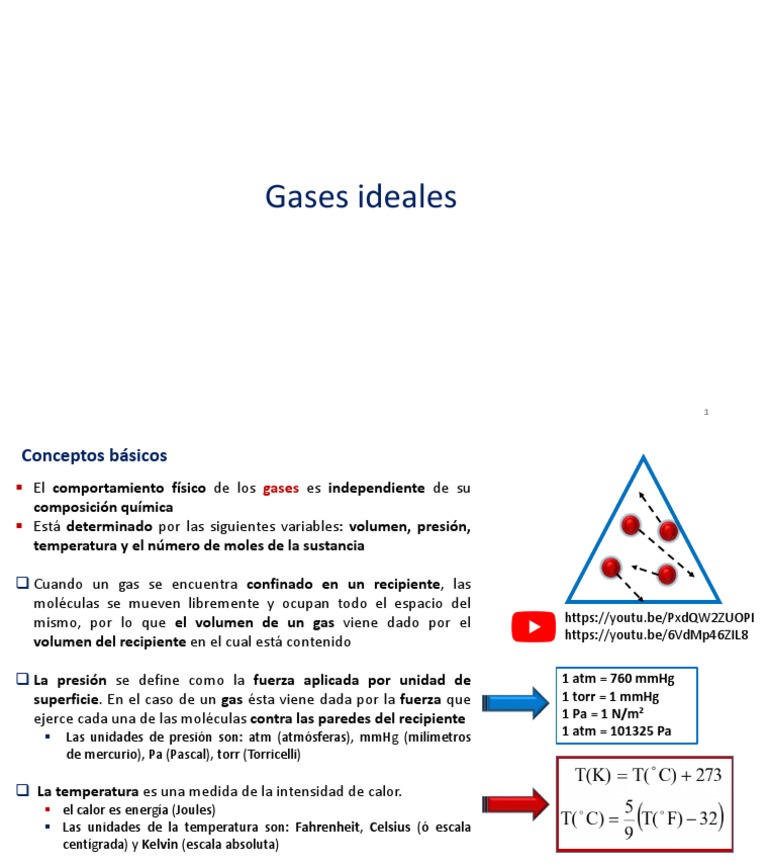 Propiedades de los Gases Ideales | PDF | Ciencia y matemáticas