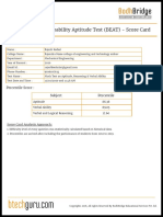 Bodhbridge Employability Aptitude Test (Beat) - Score Card: Student Details