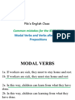 Common Mistakes For The IELTS TEST: Modal Verbs and Verbs After ADJ& Prepositions