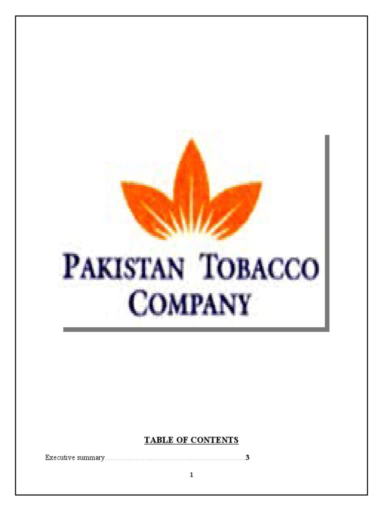 pakistan tobacco company owner Pakistan Tobacco Company Overview | PDF | Strategic Management